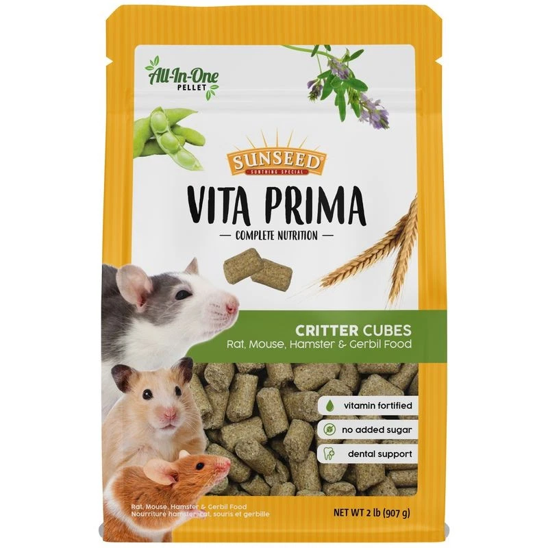 VITAKRAFT SUNSEED Sunseed Vita Prima Critter Cubes Food 2 lb.