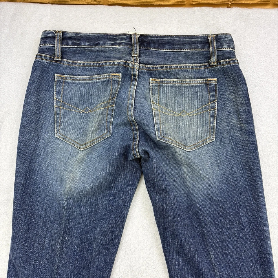 Gap Jeans Womens 4L 30x36 Blue Denim Original Flare Faded Vintage Y2K Disco Zip - Image 4 of 4