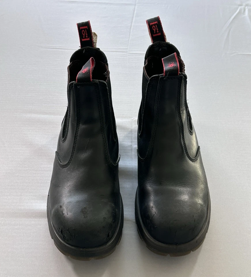 Redback Easy Escape Slip On Boots Black Leather Size 9.5 SteelToe - Image 2 of 4