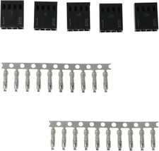 5 Set Female 4-Pin PWM Fan Connector Kit - 5Pcs 4 Pin 4Pin PWM Fan Female Connec