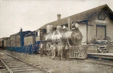 Westport New York? Raiload Station Train Depot 1909 RPPC Photo Postcard COPY