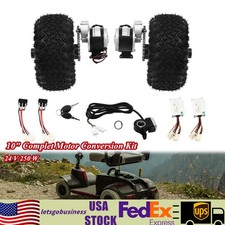 Double Wheel w/ Motor Drive Conversion Kit For Electric Beach Scooter 24V 250W