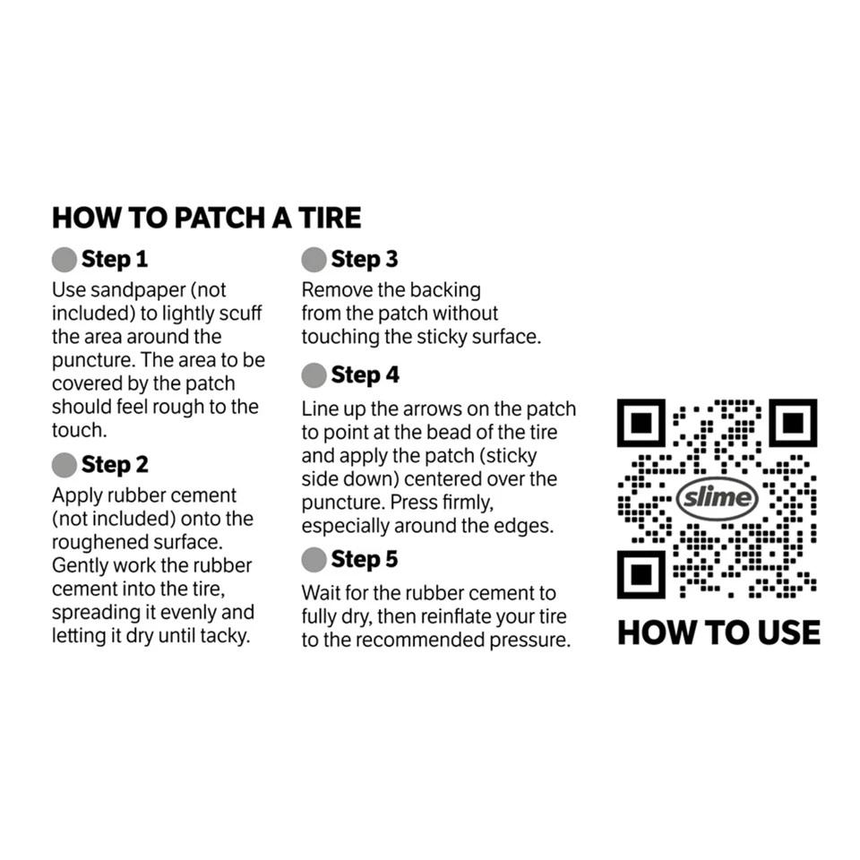 Heavy Duty Bias Ply Tire Patch for ATV Lawn Mower Trailer Wheelbarrow Repairs - Image 4 of 4
