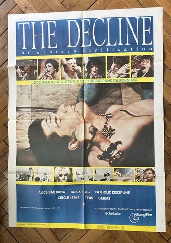 THE DECLINE OF WESTERN CIVILIZATION Cinema poster BLACK FLAG-GERMS-FEAR.....
