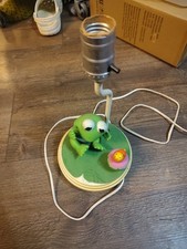 Vintage Jim Henson Muppet Babies Nursery Lamp Kermit The Frog 1984 W/Music Box