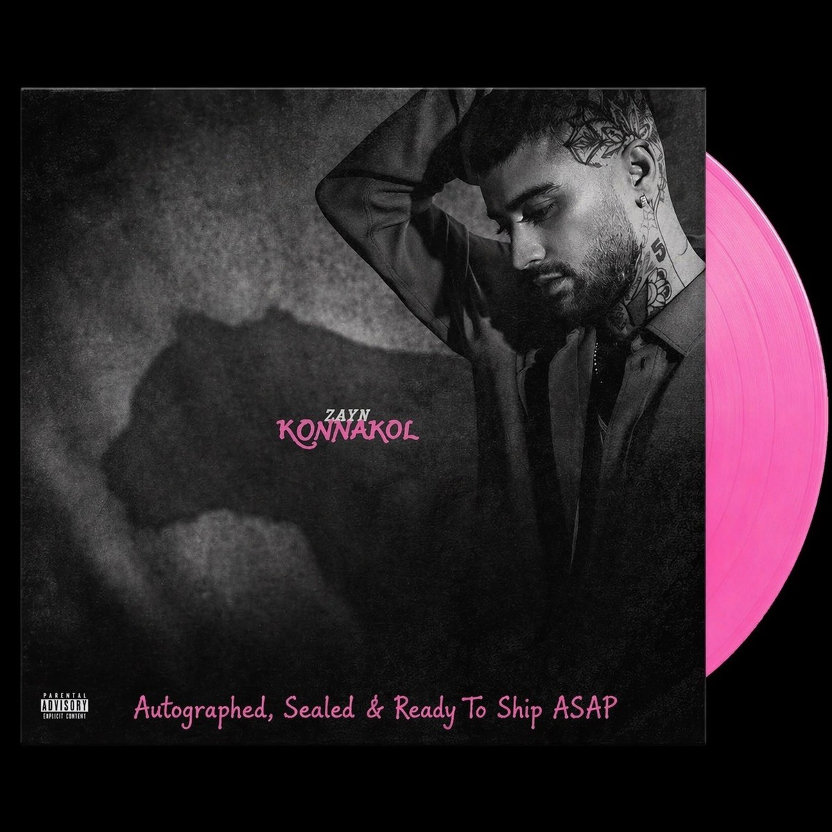 Zayn Konnakol Las Vegas Pink Vinyl LP SIGNED Art Card New Sealed