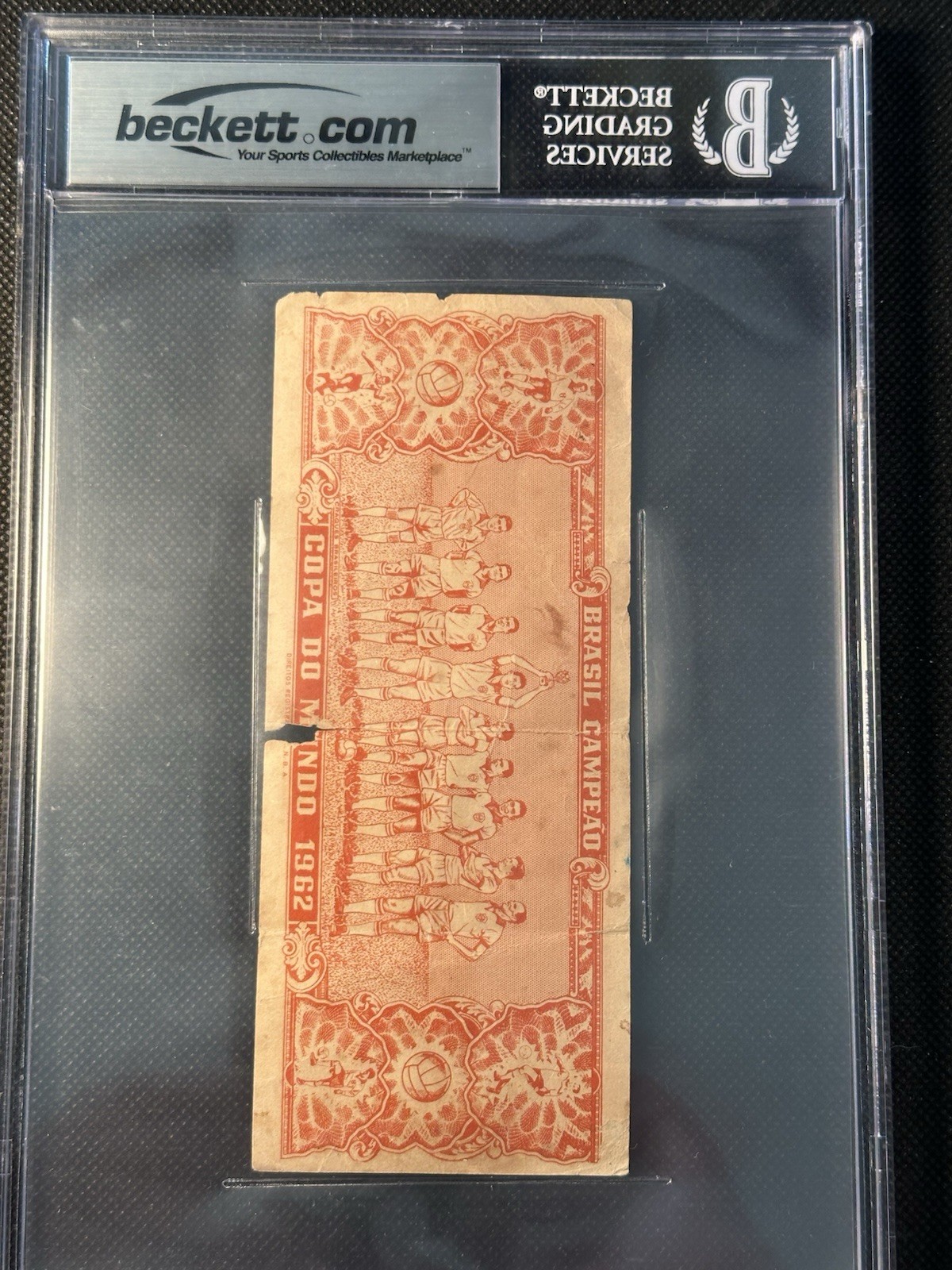 1962 PELE Brasil Campeao Mundial De Futebol 10,000 Beckett POP 1 view 4