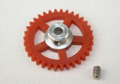 SCALEAUTO - Nylon Gauge Gear 34th. For 3/32'' Axle M50. diam. 18.5mm -red-