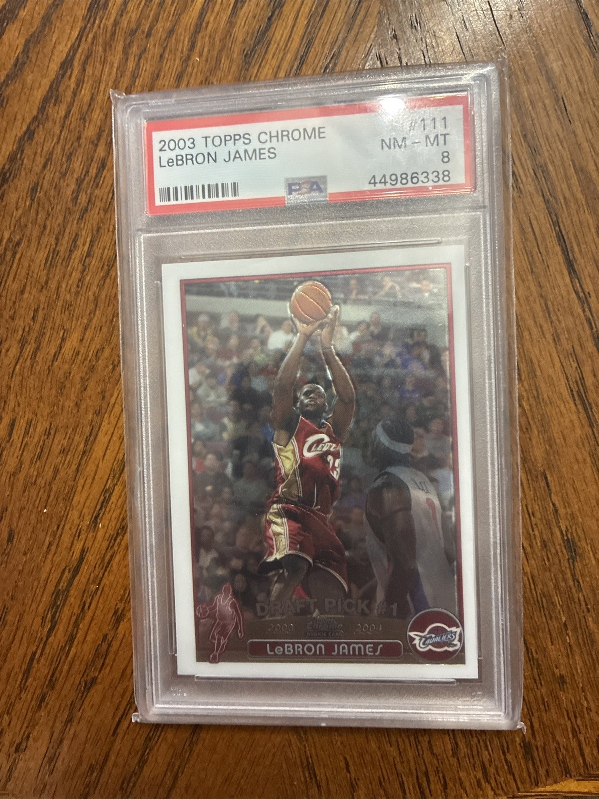 Topps 2003 Chrome LeBron James Rookie #111 PSA 8 Cleveland Cavaliers