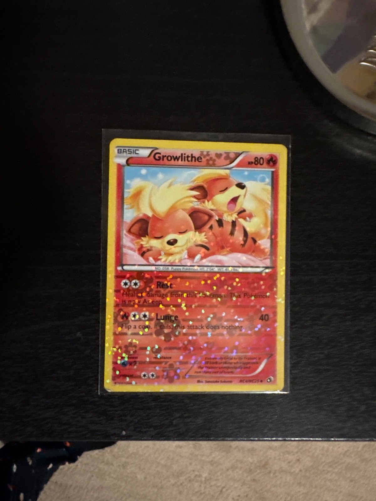 Growlithe RC4/RC25 Legendary Treasures: Radiant Collection Holo MP