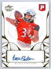 2024 EVAN PRATER Leaf Trinity Pristine Auction Autograph Card# BA-EP1