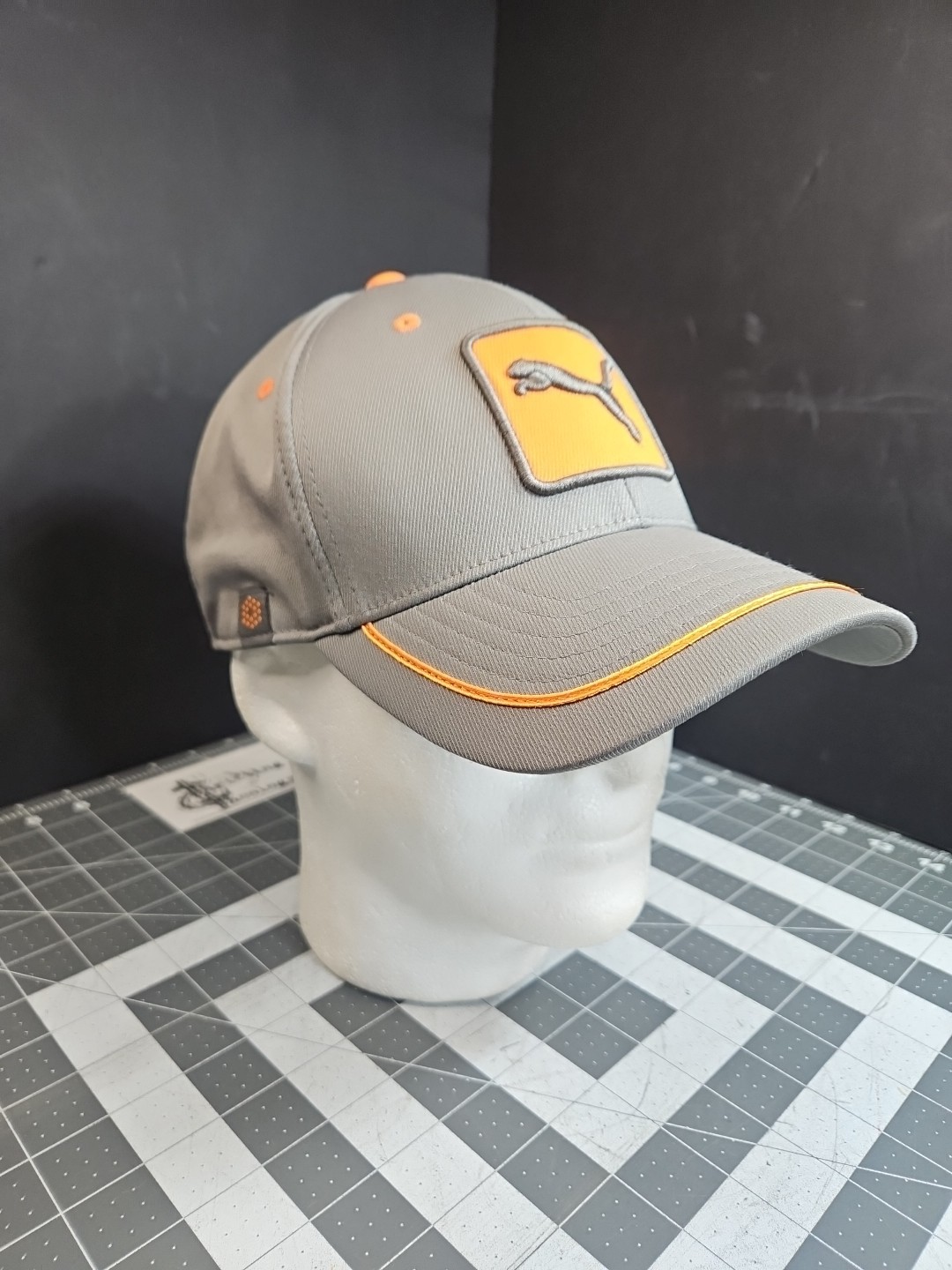 PUMA Cat Logo Patch Strapback Cap Hat Gray One Si… - image 10