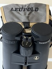 Leupold Rainier HD 10x42 Binoculars w/ Case  Lens Covers   Excellent Condition
