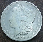 US 1878 8-Tail Feather Morgan Dollar  **