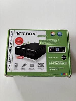Icy Box IB-RD2253-U31 RAID/JBOD Gehäuse 2,5'' USB3.1 + USB-C Kabel