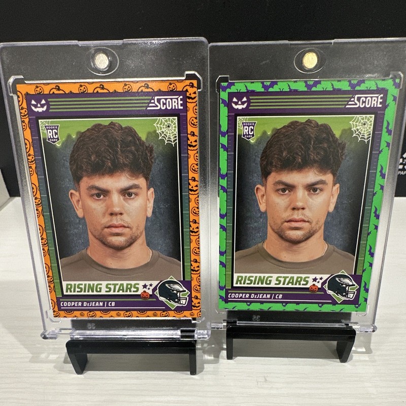 Score Score-a-Treat 2024 Cooper DeJean Eagles Rookie Rising Stars #13 Lot (2)