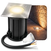 Boqu Bodeneinbauleuchte Mit Led Strahler GU10 2W Warmweiß Bodenlampe Spot Licht