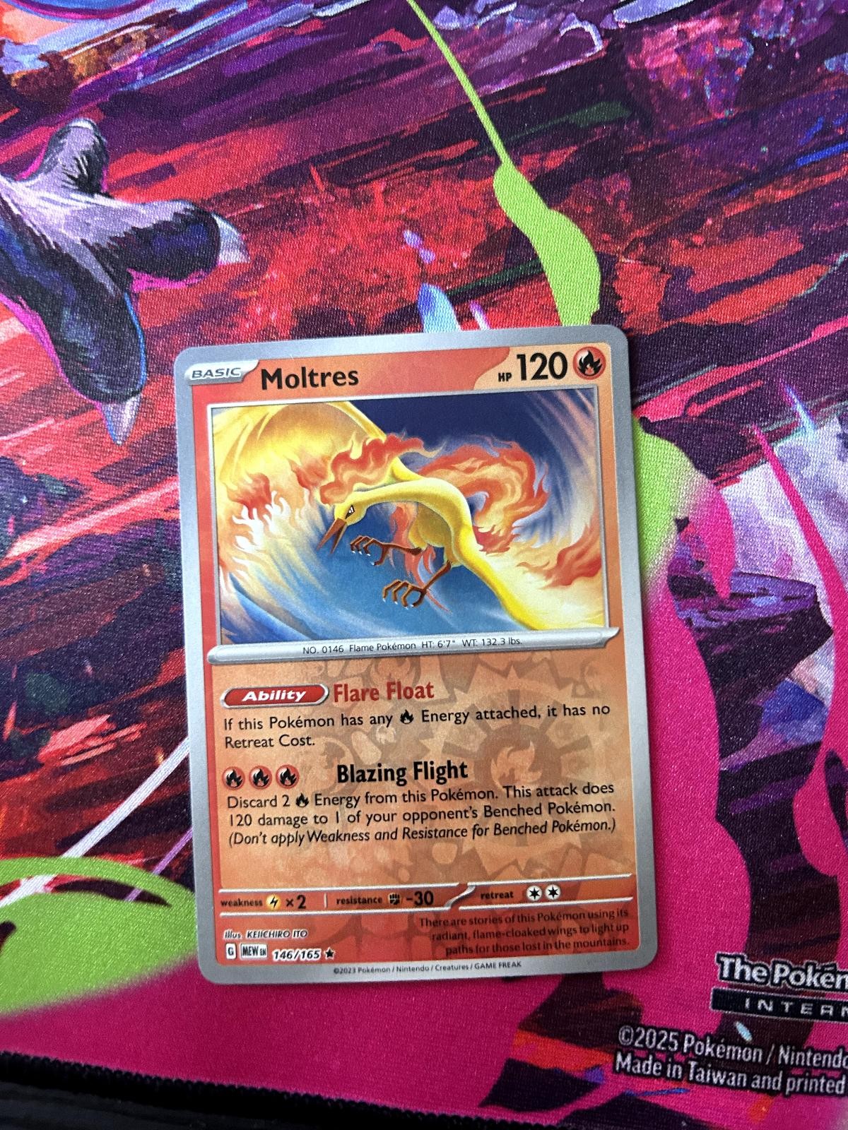 Moltres 146/165 Rare 151 Pokemon Reverse Holo Near Mint