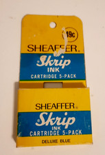 Vintage Sheaffer SKRIP INK Cartridge 5-Pack Deluxe Blue NOS