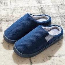 Ladies Slippers Mens Womens Warm Fur Lined Winter Warm Mules