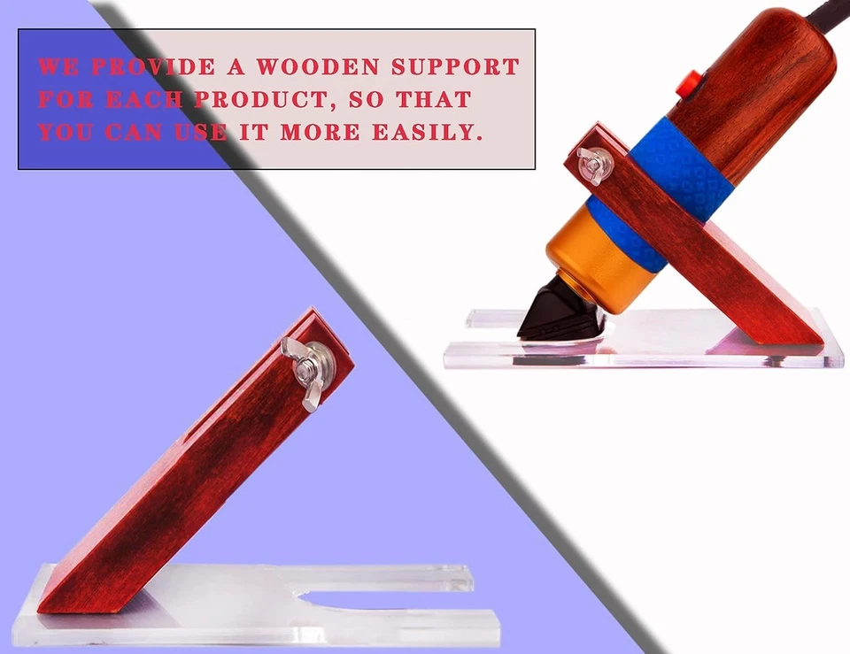 Recortadora de alfombras eléctrica con velocidad ajustable, tijeras para alfombras y base de soporte, 2 cuchillas Foto 4 de 4