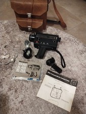 Sankyo Video Movie Camera, Model Sound XL-40S, Super 8, Black With Carrying Case