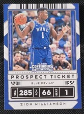 2020 Panini Contenders Draft Picks Zion Williamson Prospect Ticket No. 13