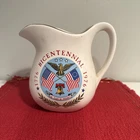 Vintage McCoy #365 Bicentennial Pitcher Gold Rim Classic Collectible Rare Flags