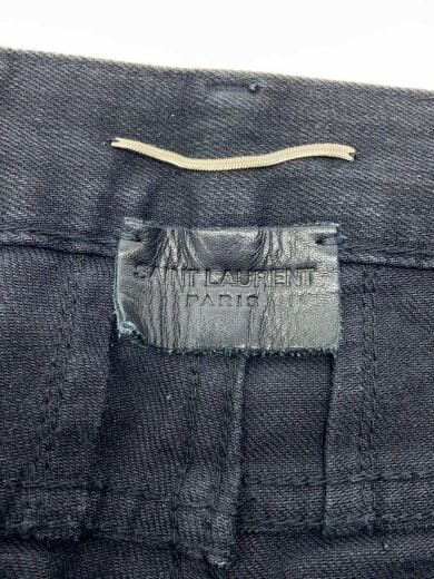 SAINT LAURENT pantaloni skinny taglia 29 denim nero solido