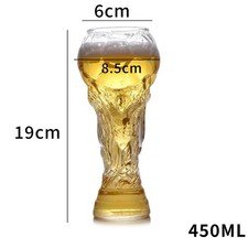 450 / 600 / 800ml Football Trophy Beer Glass Cup World Cup Shape Drinking Mug UK