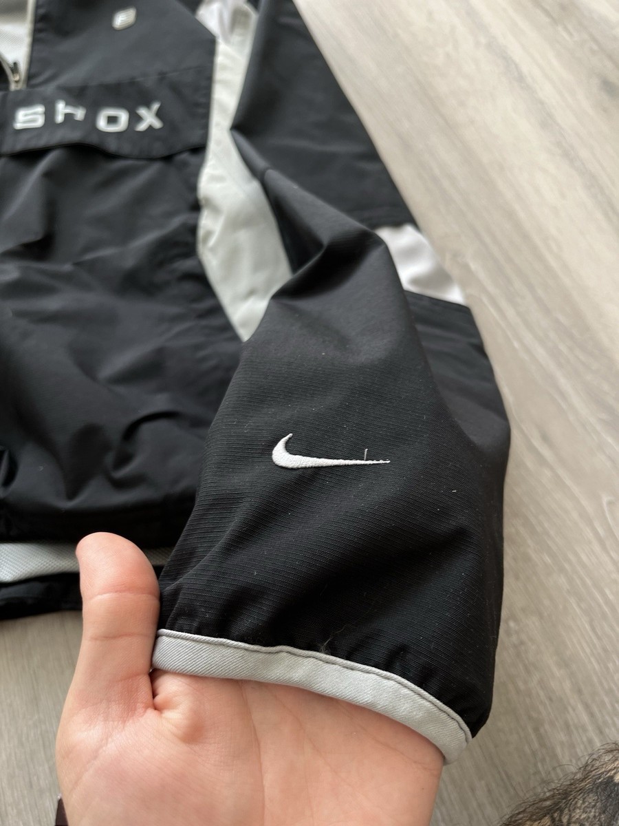 Vintage Nike Shox 1/3 Zip Balck Nylon TrackJacket Anorak Center