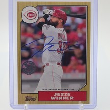 Topps 2022 Series 1 1987 Autograph Jesse Winker #87BA-JWI Cincinnati Reds