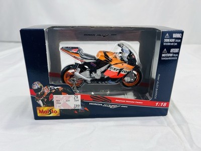 Maisto 1:18 Honda RCV 2004 Repsol Honda Team  Rider Alex Barros Diecast