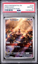 2023 POKEMON PAL EN-PALDEA EVOLVED ILLUSTRATION RARE #214 SANDYGAST PSA 10