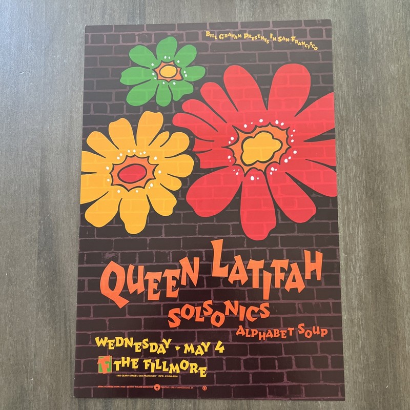 Queen Latifah Original 13x19 Concert Poster 1994 Fillmore San Francisco 