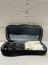 Gucci Sunglasses/Eyeglasses Case Black Outside Blue Inside