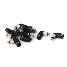 4mm to M5 L Shape Push in Pneumatic Quick Connecting Tube Fitting Coupler 10pcs