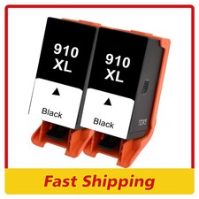 2PK 910XL Black Ink Cartridges Replacement for HP OfficeJet Pro 8010 8020 8026