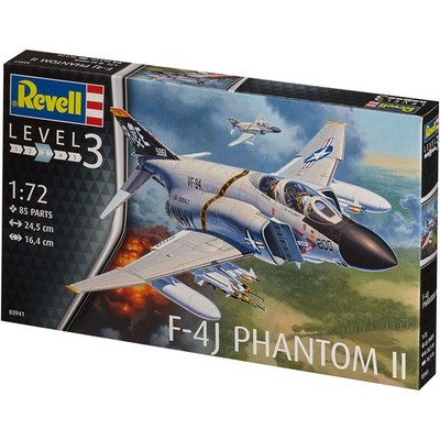 Revell F-4J Phantom II Maßstab 1:72 Modellbausatz US Navy Flugzeug 85 Teile 03941