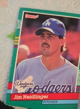 1991 Donruss - Jim Neidlinger #713 White Design Right Border (RC)