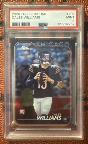 2024 Topps Chrome Caleb Williams Rookie RC PSA 9 Mint Chicago Bears #202 ROY SP