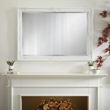 Wall Mirror Highbury Rectangle Antique White Frame H 104cmxL 74cmxW 3.5cm