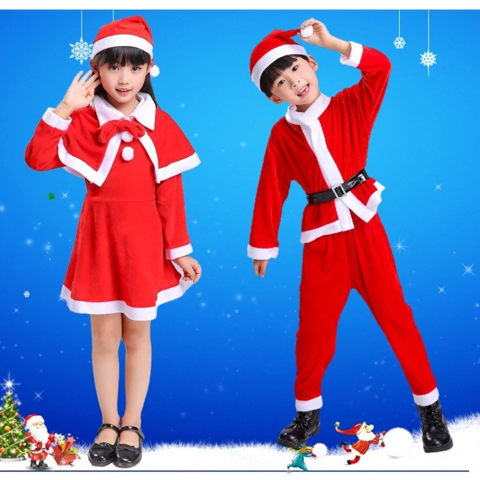 Kids Santa Claus Costume Set – Red Xmas Outfit for Boys & Girls Toddlers - Image 3 of 4
