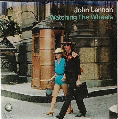 JOHN LENNON/WATCHING THE WHEELS  USED 7'' W/ PIC SLEEVE VG+/VINYL NM