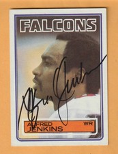Alfred Jenkins Atlanta Falcons AUTO Signed 1983 Topps Hogansville Georgia