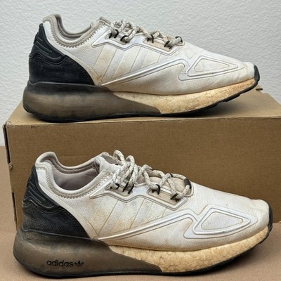 Adidas ZX 2K Boost White Black Men's Size 9 Running Shoes Sneakers G54850