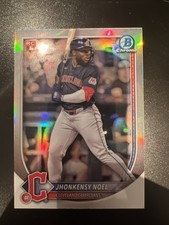 2025 Bowman #81 Jhonkensy Noel RC Red Rookie Logo Refractor Redemption
