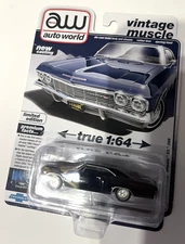 1:64 1965 Blue Chevrolet Impala SS Auto World Premium