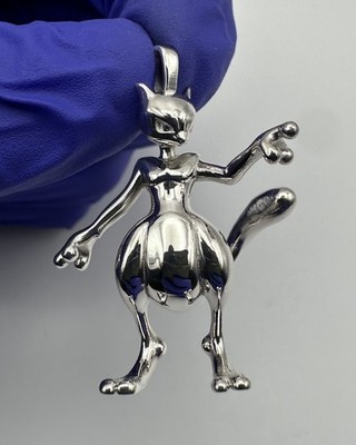 925 Sterling Silber Mewtwo Anhänger 10,8 g 3D gedruckt individuell | W074