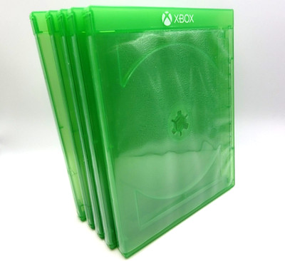 5x XBox One Game Cases Boxes Replacements Microsoft X-Box 1 - Green - Brand New